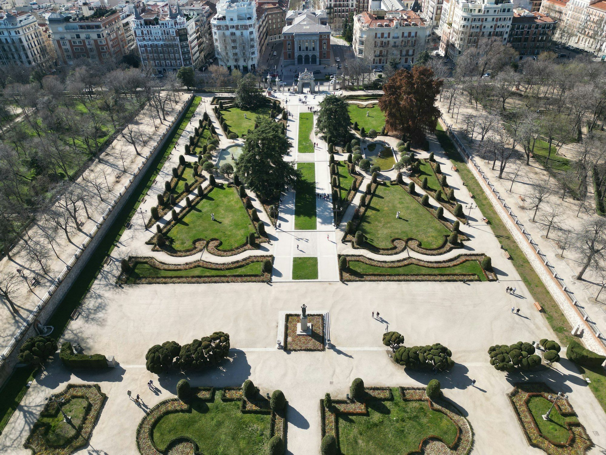 A park in Madrid from the air