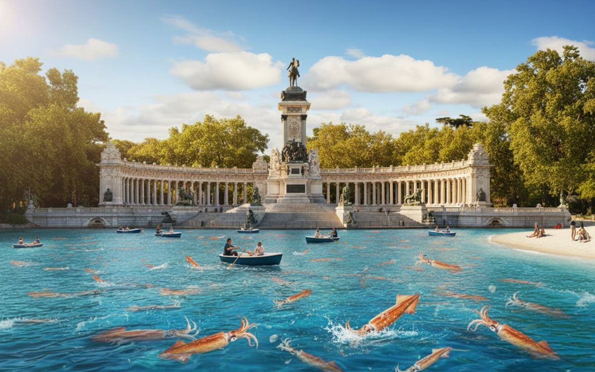 Madrid City Council Plans to Turn El Retiro Pond into a Saltwater Squid Farm