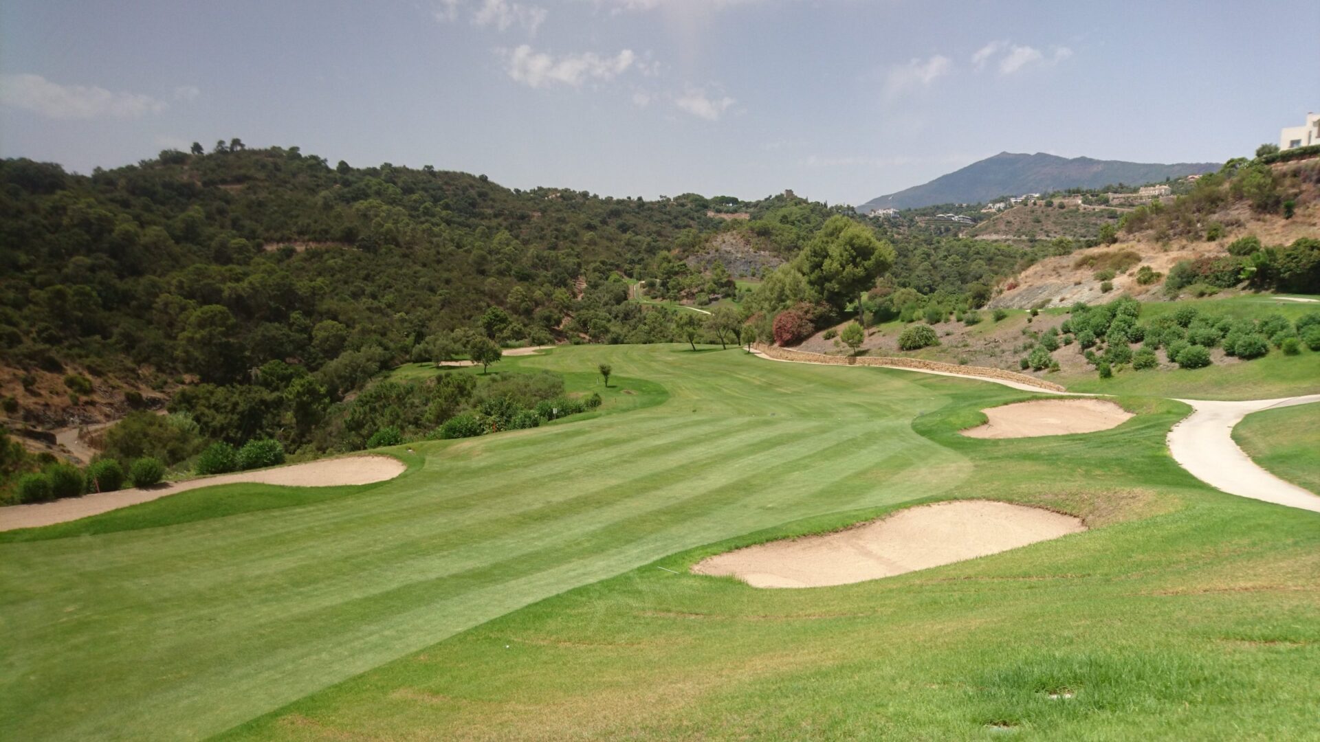 A golf fairway in the hills behind Marbella
