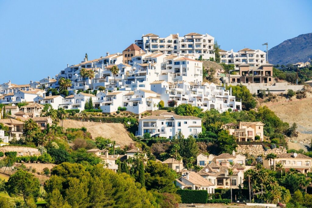 The white village of Benahavís on its hillside