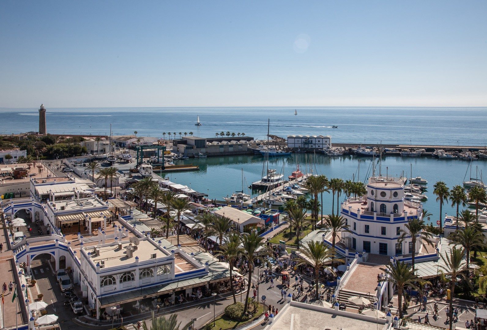 Estepona's port and town from above