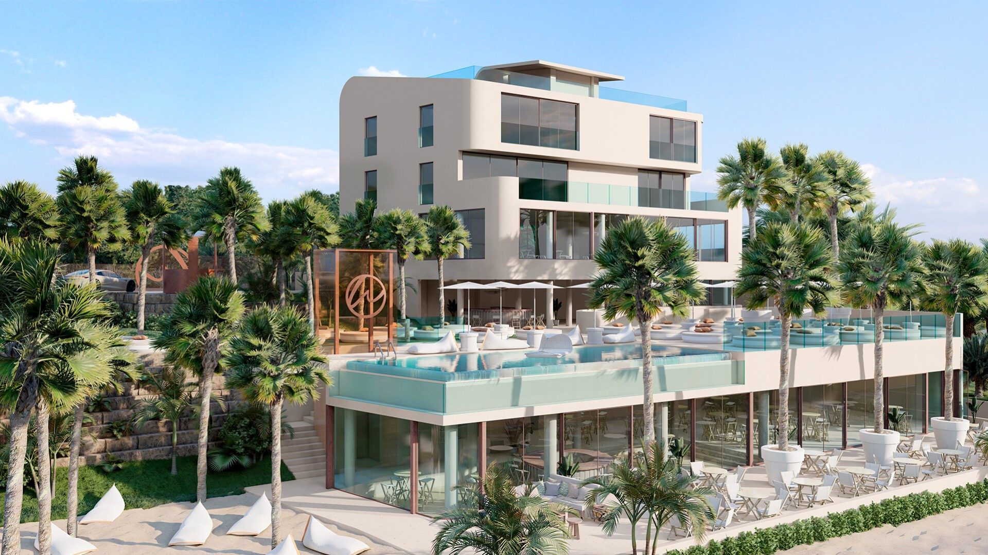 The beach club at Reserva del Higuerón